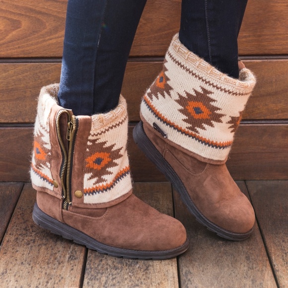 Muk Luks Shoes - Muk Luks Brown Demi Boot NWT